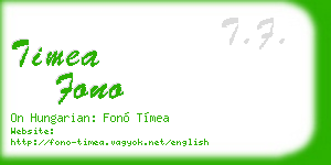 timea fono business card