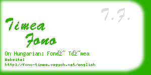 timea fono business card